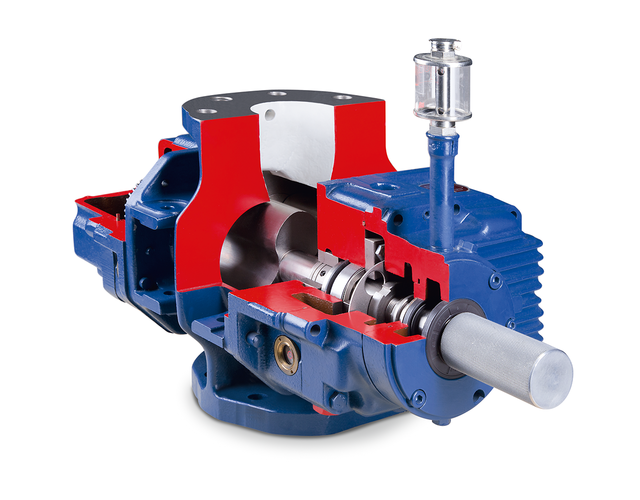 The air-cooled blower GMa 10.2 HV works with vertical direction of flow