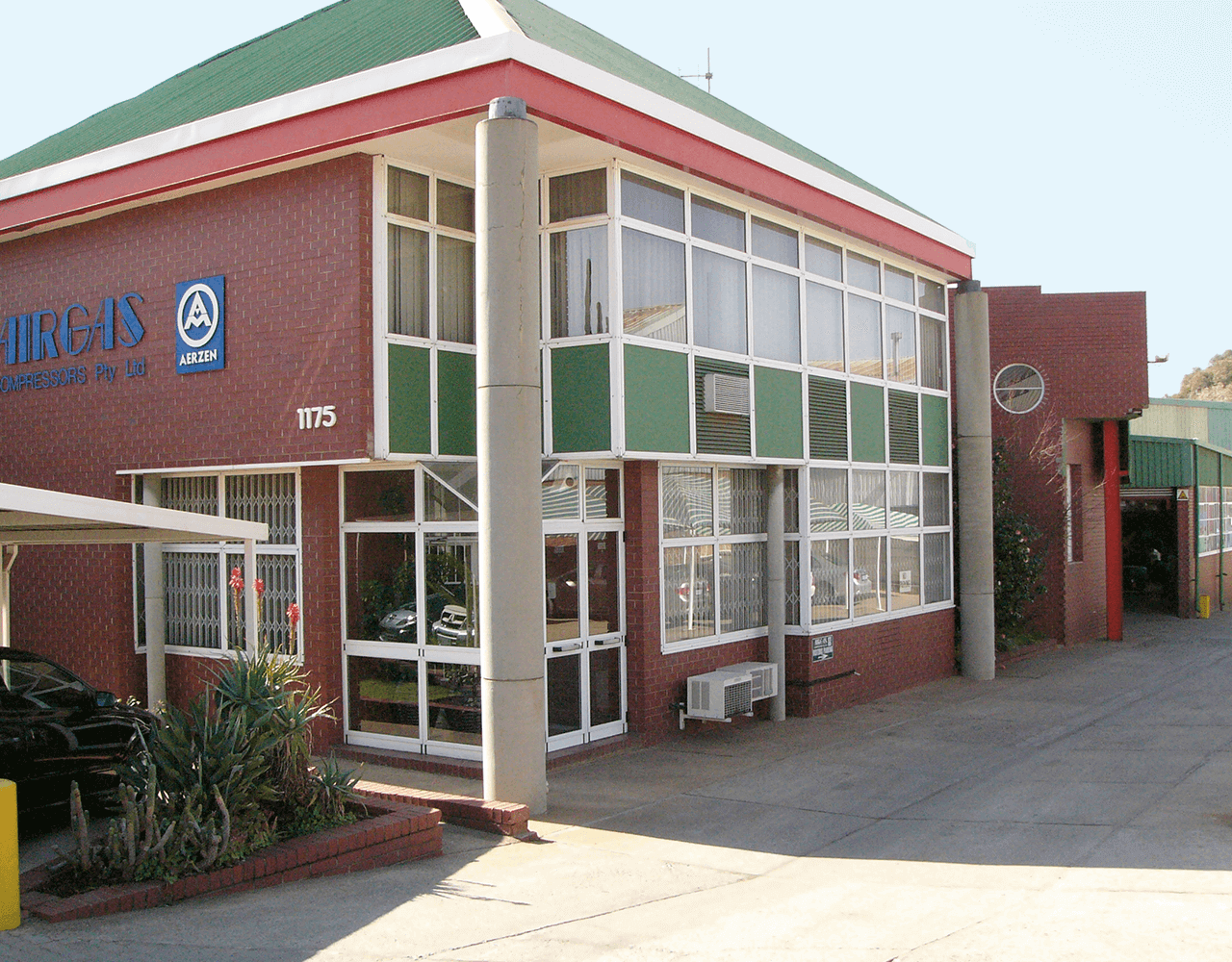 Obrázek budovy společnosti Airgas Compressor v Jižní Africe